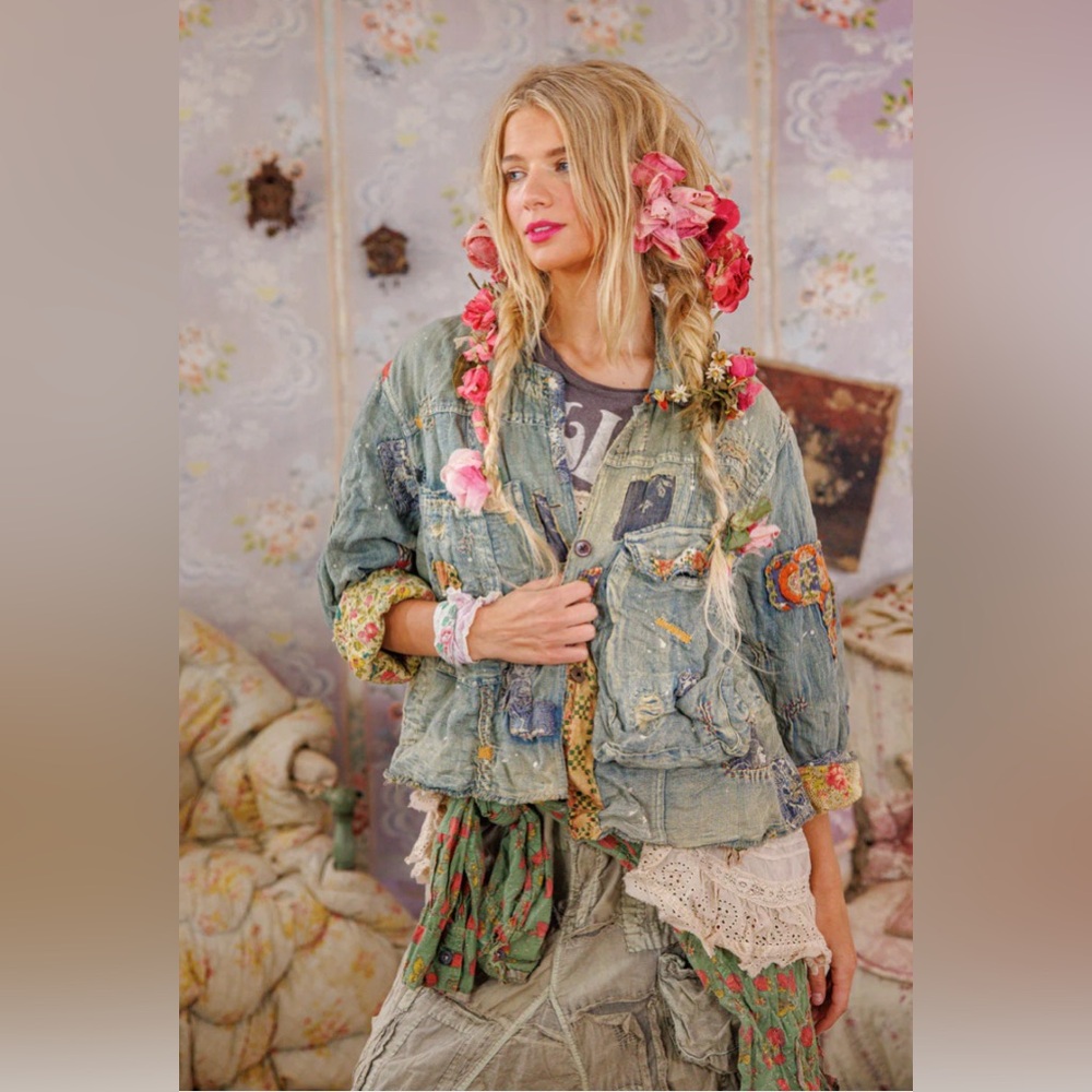 NWT SOLD OUT RARE Magnolia Pearl Unbreakable Love Jacket in Washed Indigo